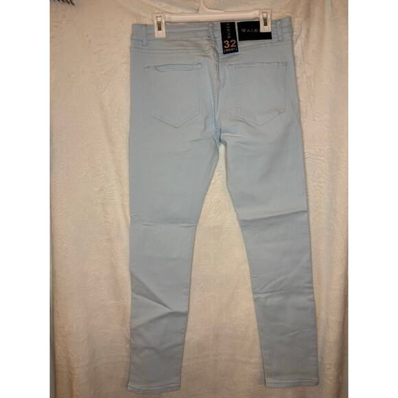 NWT Sz. 32 - WAIMEA Skinny Stretch Jeans, Light Wash - Picture 2 of 4